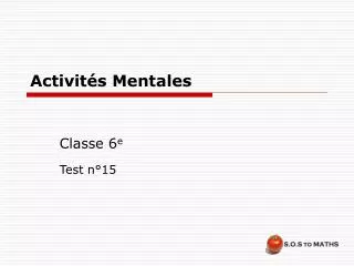 activit s mentales