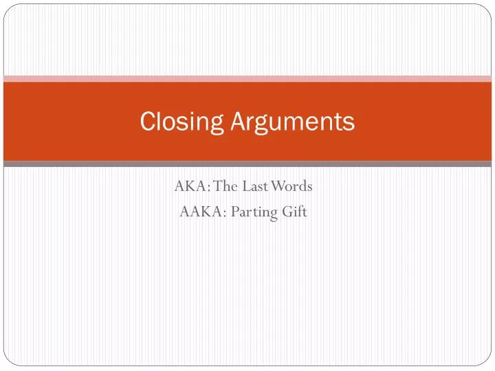 closing arguments n