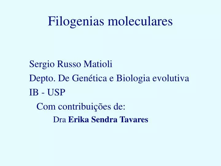 filogenias moleculares