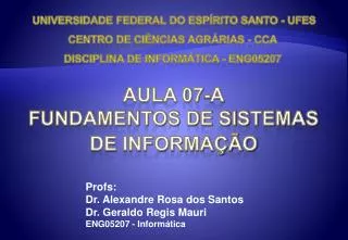 aula 07 a fundamentos de sistemas de informa o