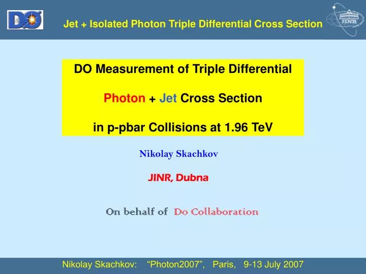 jet isolated photon triple differential cross section