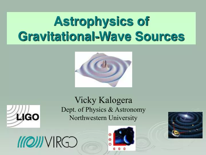 astrophysics of gravitational wave sources