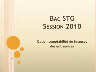 bac stg session 2010
