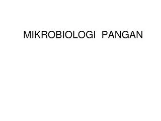 mikrobiologi pangan