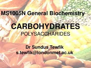 CARBOHYDRATES POLYSACCHARIDES