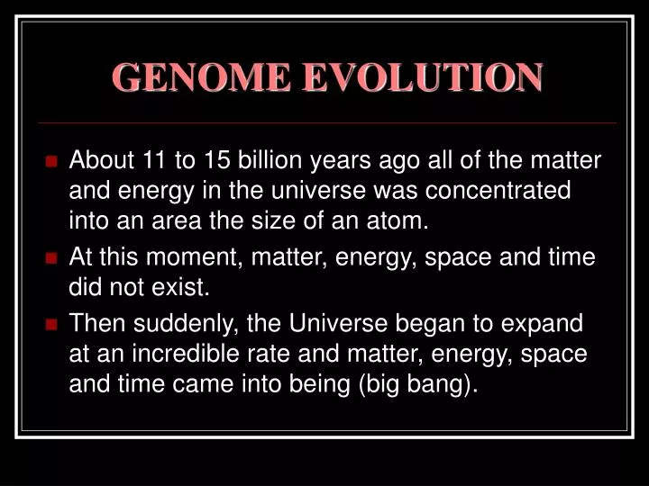 genome evolution