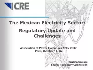 The Mexican Electricity Sector: Regulatory Update and Challenges