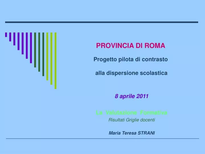 provincia di roma progetto pilota di contrasto alla dispersione scolastica