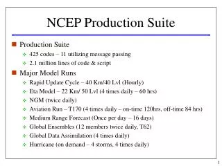 NCEP Production Suite