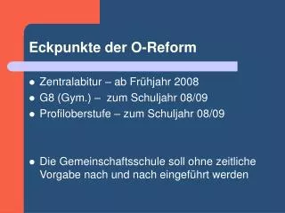 eckpunkte der o reform