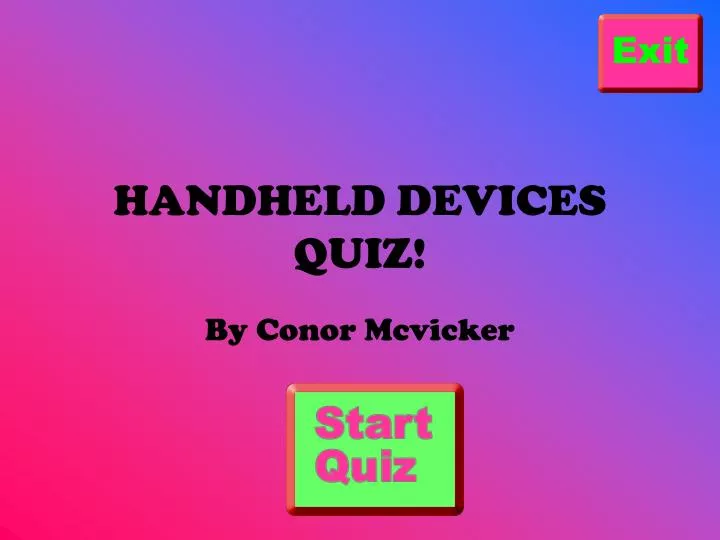 handheld devices quiz