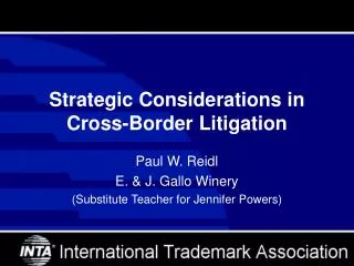 Strategic Considerations in Cross-Border Litigation