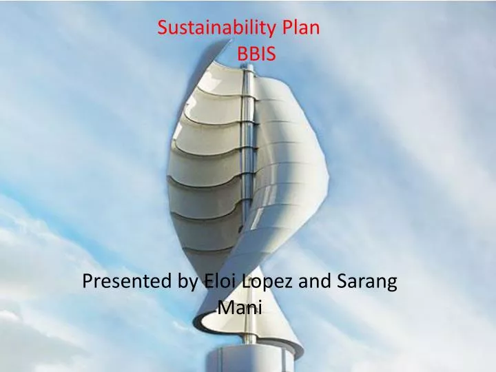 sustainability plan bbis