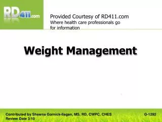 Weight Management