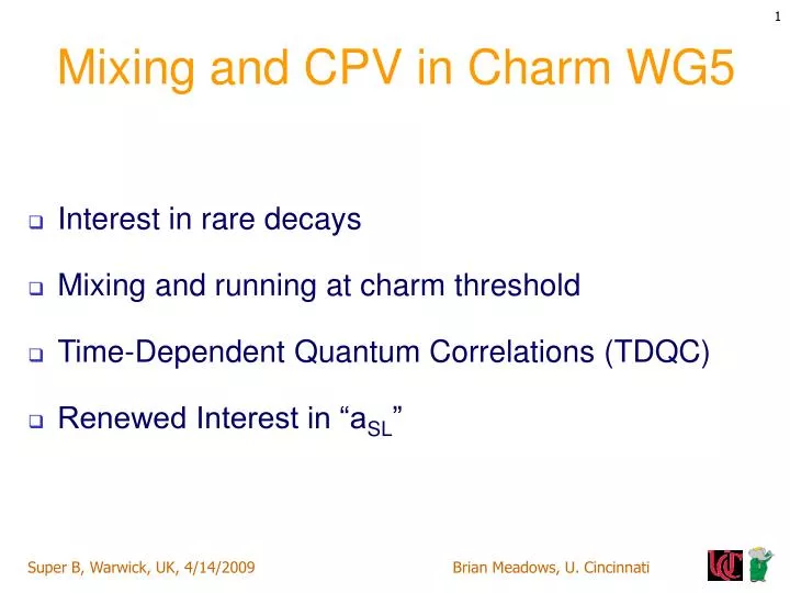 mixing and cpv in charm wg5