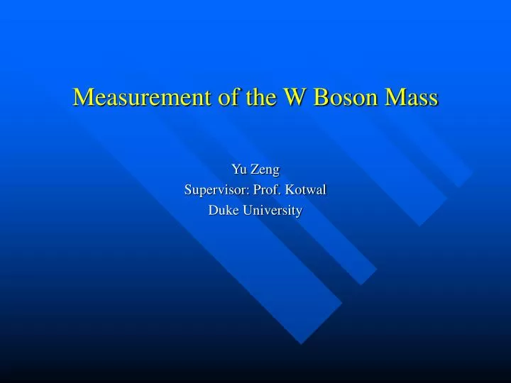 measurement of the w boson mass