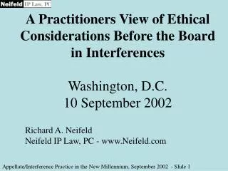 Appellate/Interference Practice in the New Millennium, September 2002 - Slide 1