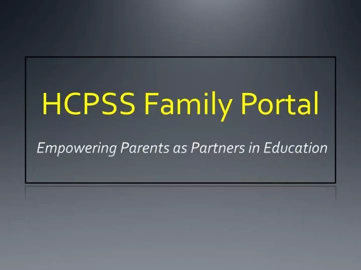 hcpss family portal