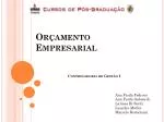 Orçamento Empresarial - slide 1