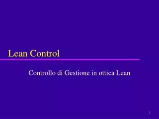 lean control