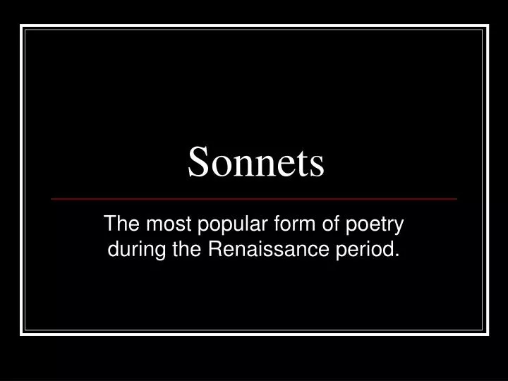 sonnets