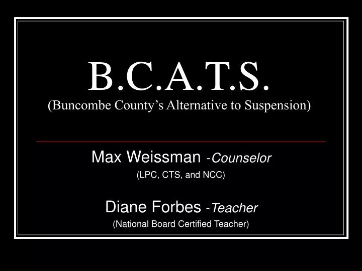 b c a t s buncombe county s alternative to suspension