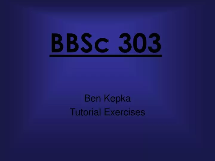 bbsc 303