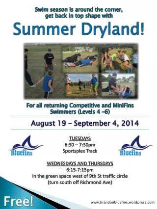 Swim season is around the corner, get back in top shape with Summer Dryland!