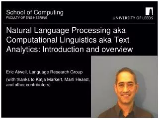 Eric Atwell, Language Research Group