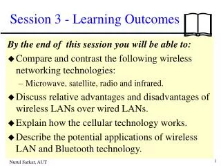 Session 3 - Learning Outcomes