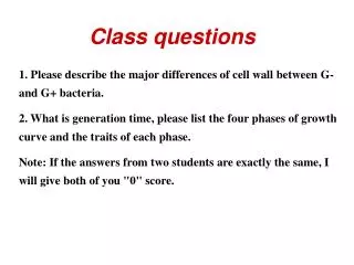 class questions