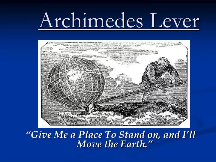 archimedes lever