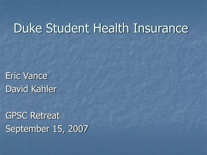duke student health insurance
