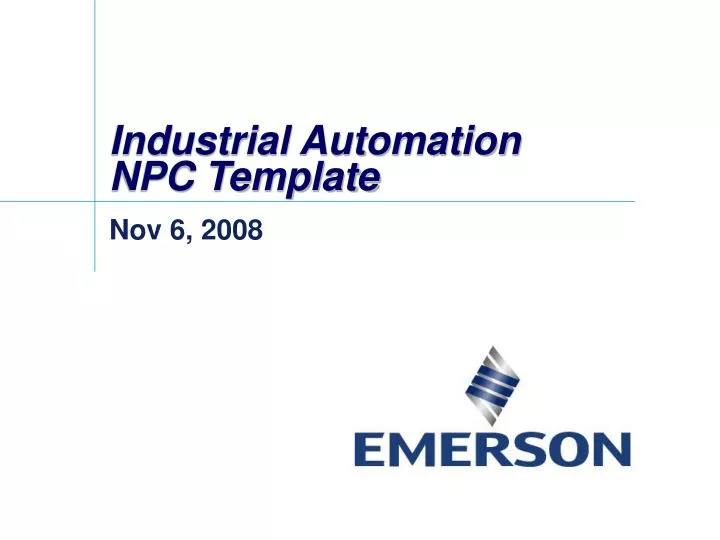 industrial automation npc template