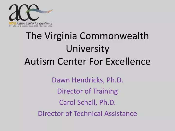 the virginia commonwealth university autism center for excellence