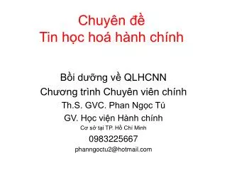 chuy n tin h c ho h nh ch nh