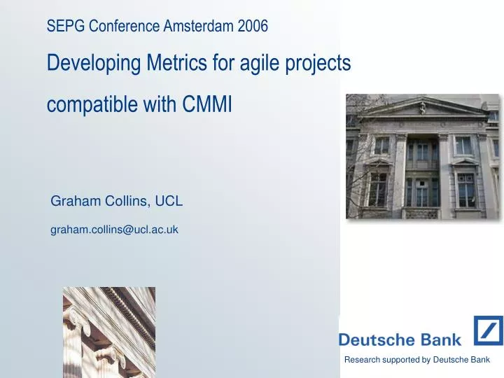 sepg conference amsterdam 2006 developing metrics for agile projects compatible with cmmi