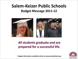 Salem-Keizer Public Schools Budget Message 2011-12