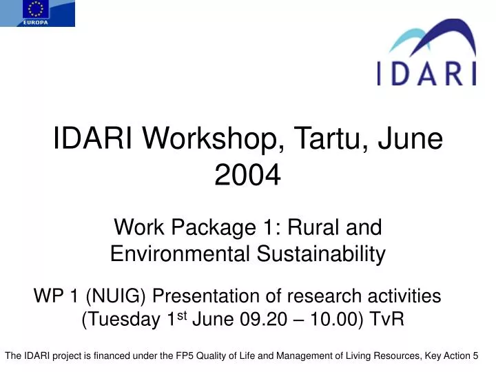 idari workshop tartu june 2004
