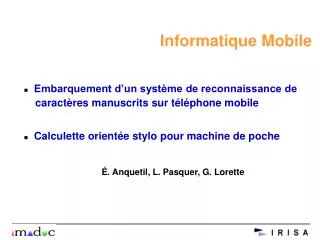 informatique mobile