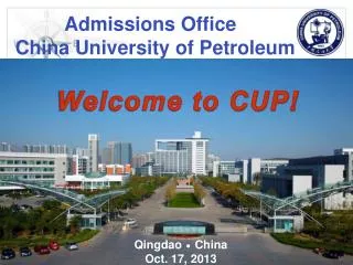 Admissions Office China University of Petroleum