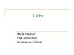 Licht - slide 1