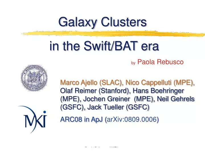 galaxy clusters in the swift bat era