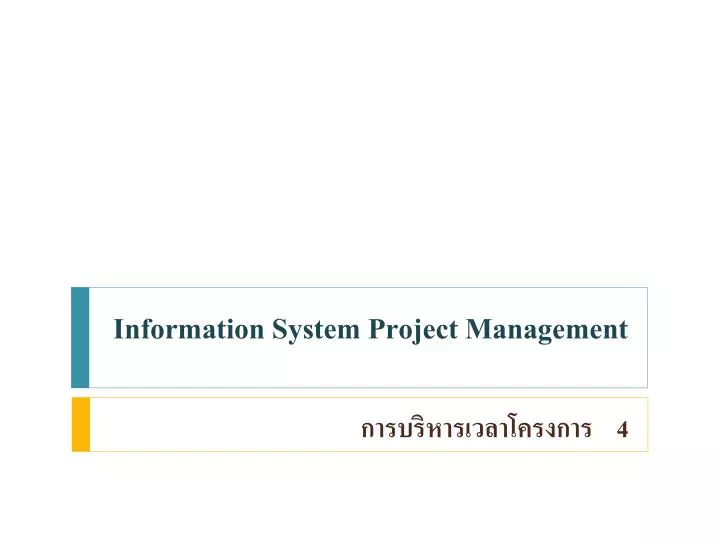 information system project management