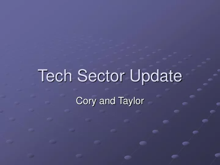 tech sector update