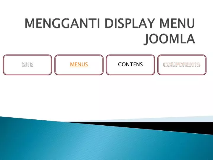 mengganti display menu joomla