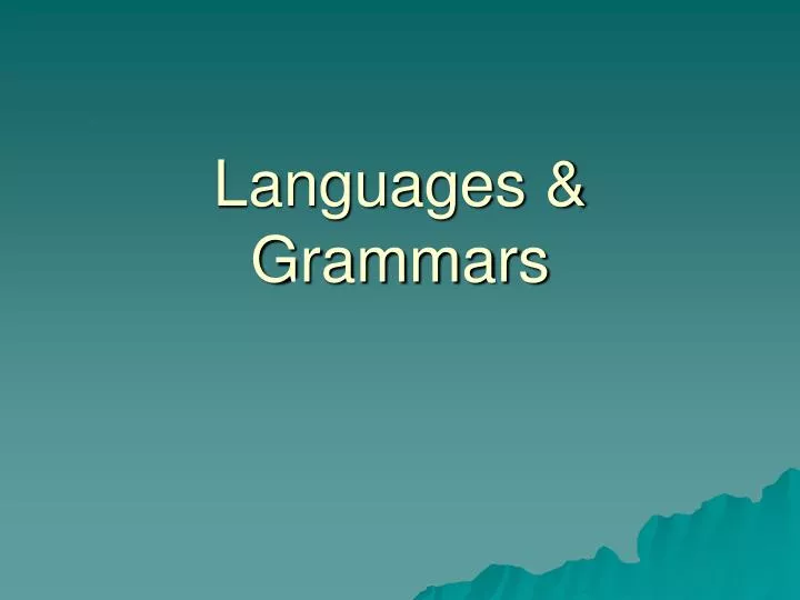 languages grammars