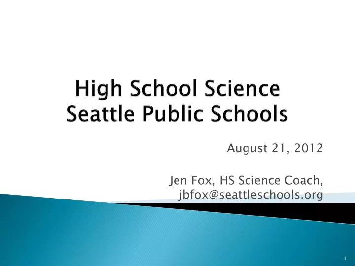 high school science seattle public schools