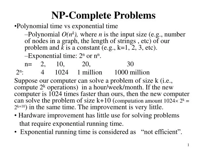 np complete problems