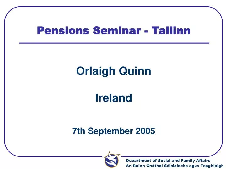 pensions seminar tallinn